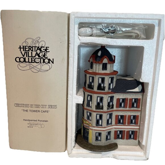 Department 56 Christmas in the City The Tower Cafe Lighted Building 1987 #6512-9 - Picture 1 of 14